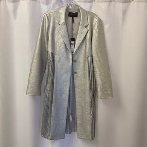 BCBGMaxAzria Silver Metallic Coat